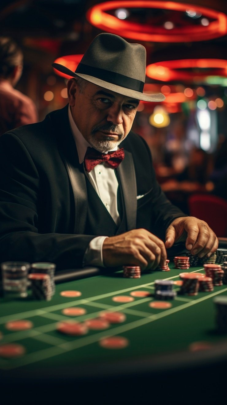 Dealer profesional di studio American Roulette squid88 sedang memutar roda dengan multi-kamera